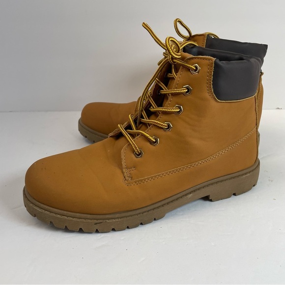 ETC LOVE Women's Boots Lace-up Combat Utility tan size 8/9 - Picture 1 of 11